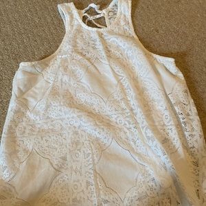 Hollister white lace tanktop